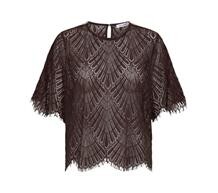 CO' COUTURE BLUSE, LETI LACE DARK BROWN