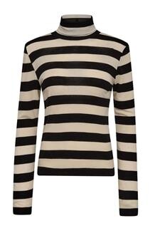 CO' COUTURE BLUSE, MASON ROLL NECK BONE BLACK