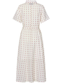 LOLLYS LAUNDRY MIDI KJOLE, BLAKE CREME