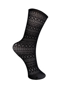 BLACK COLOUR STRØMPER, DARMA LACE BLACK