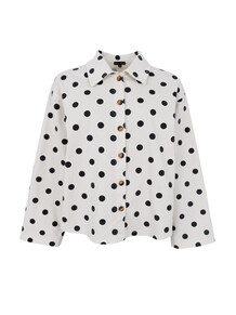 BLACK COLOUR SKJORTE/JAKKE, ELLIE WHITE DOT