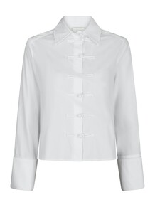 NEO NOIR SKJORTE, CAM POPLIN WHITE