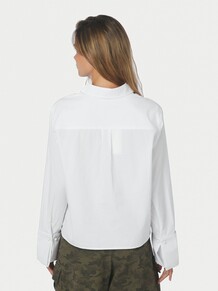 NEO NOIR SKJORTE, CAM POPLIN WHITE
