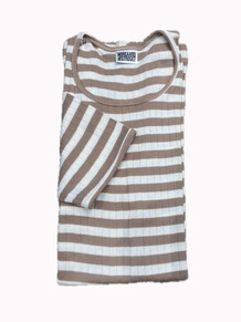 NØRGAARD PÅ STRØGET T-SHIRT, K/Æ CAMEL/ECRU