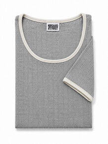 NØRGAARD PÅ STRØGET T-SHIRT, K/Æ GREY MEL/ECRU