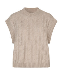 LOLLYS LAUNDRY STRIK VEST, FINN BEIGE
