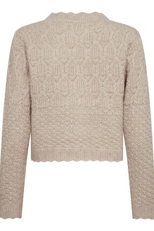 CO´ COUTURE CARDIGAN, POINTELLE BONE
