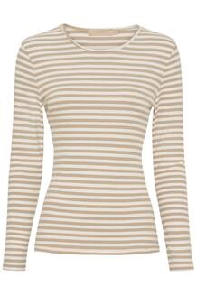 MARTA T-SHIRT, 49066 BEIGE STRIB