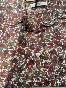 AMAZE SKJORTE, ERICA BORDEAUX FLOWER