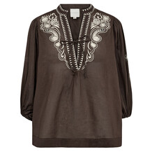 GOSSIA BLUSE, NOURA BROWN-CREME