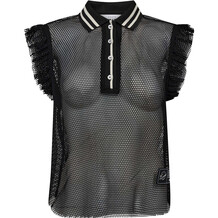 HAUTE L' AMITIE TOP, NET FRILL POLO
