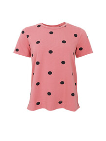 BLACK COLOUR T-SHIRT, ZELDA ROSE DOT