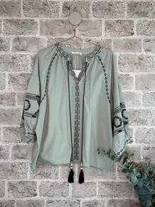 CABANA LIVING BLUSE, NILLOU GREEN