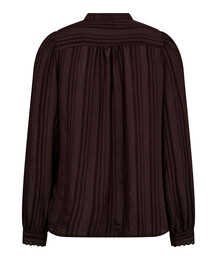 CO' COUTURE SKJORTE, KESI LACE DARK BROWN