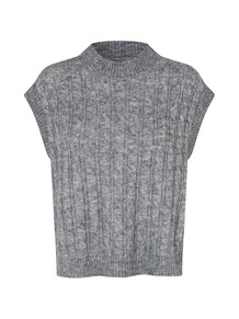 LOLLYS LAUNDRY VEST, FINN GREY MELANGE
