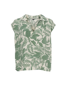 BLACK COLOUR BLUSE, SAGE GREEN