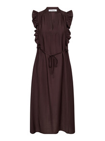 CO'COUTURE KJOLE, HERA FRILL DARK BROWN