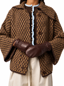 RE:DESIGNED LUFFER, LARA MITTEN WARM BROWN