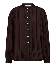CO' COUTURE SKJORTE, KESI LACE DARK BROWN