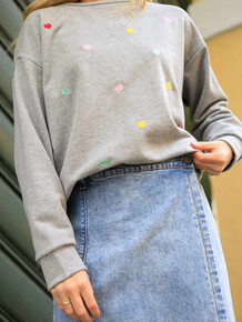 BLACK COLOUR SWEATSHIRT, SITA HEART