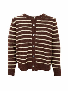 BLACK COLOUR STRIK CARDIGAN, DELL MOCCA