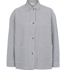 BASIC APPAREL JAKKE, ASTA BLÅ STRIB