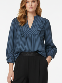 GOSSIA BLUSE, MEE VIBS BLUE STRIPES