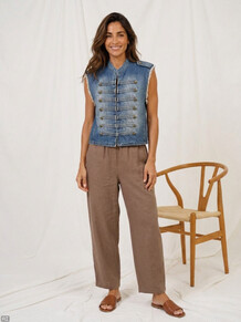 MARTA VEST, 268678 DENIM