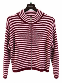 MARTA STRIK CARDIGAN, 9586 BORDEAUX