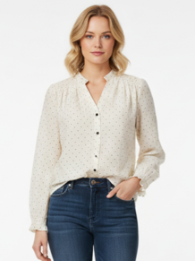 CO' COUTURE SKJORTE, DALLY DOT OFF WHITE