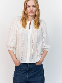 LOLLYS LAUNDRY BLUSE, JUNE WHITE