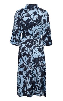 MY ESSENTIAL KJOLE, MARIA LONG SHIRT AIRY BLUE PRINT