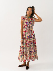 LOLLYS LAUNDRY KJOLE, SAMO 74 FLOWER PRINT