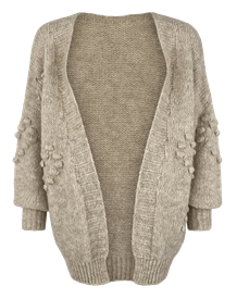 BLACK COLOUR CARDIGAN, CARLI CREME