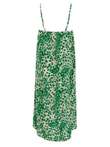 BLACK COLOUR KJOLE, LUNA SHORT STRAP GREEN LEO
