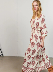 LOLLYS LAUNDRY MAXI KJOLE, SAVANNAH CREME