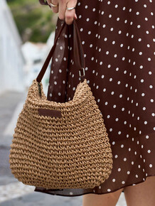 BLACK COLOUR TASKE, JODIE JUTE KHAKI
