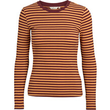 BASIC APPAREL TEE, LUDMILLA 802 BUCKSIN/BORDEAUX