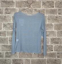 CABANA LIVING T-SHIRT, STRIPE LIGHT BLUE