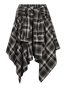 CO' COUTURE NEDERDEL, DAGNY CHECK TIE BLACK