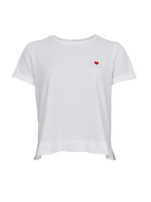 BLACK COLOUR T-SHIRT, MAY HEART OFF WHITE