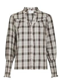 NEO NOIR SKJORTE, CAMISA CHECK OFF WHITE
