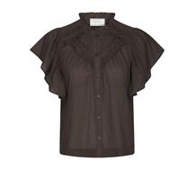 NEO NOIR TOP, VINSA S VOILE DARK BROWN