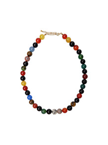 BLACK COLOUR HALSKÆDE, JADE MULTI