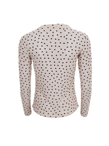 BLACK COLOUR MESH BLUSE, NUDE HEART