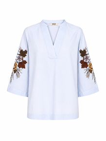 MOS MOSH SKJORTE, ALEYSA POPLI BLOUSE SKYWAY