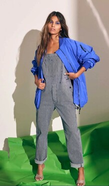 CO' COUTURE OVERALL, DARIN MILKBOY DENIM BLUE