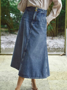 MOS MOSH NEDERDEL, LEALA DENIM MID BLUE