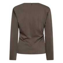 CO' COUTURE BLUSE, TENGA PLEAT WALNUT