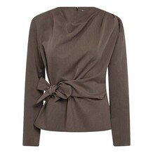 CO' COUTURE BLUSE, TENGA PLEAT WALNUT